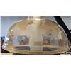 Image 3 : VTG Hurricane-Style Table Lamp w/ Etched Glass Shade