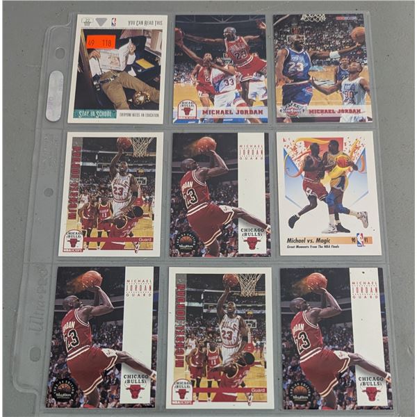 Sheet of Michael Jordan Basketball Cards
