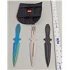 Image 1 : 3 Throwing Knives w/ Sheath