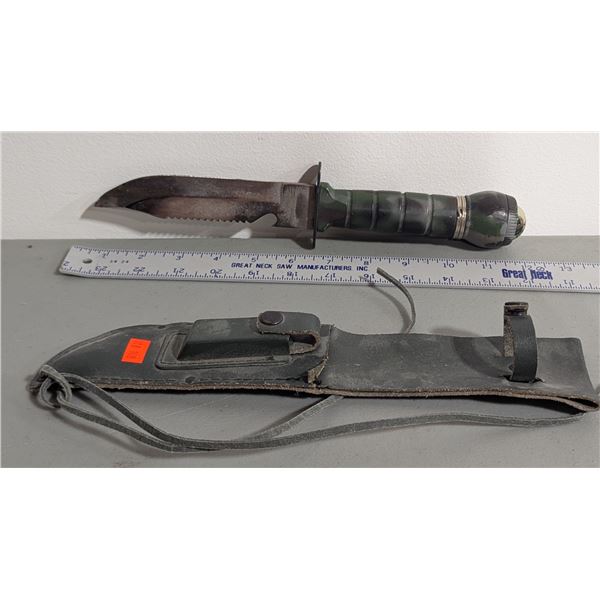 Stainless Steel Fixed Blade Knife w/ Sheath