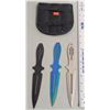 Image 1 : 3 Throwing Knifes w/ Sheath