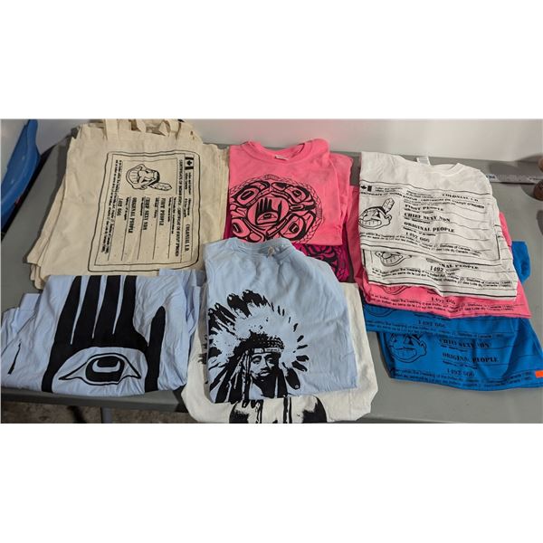 Lot of Assorted T-Shirts & Tote Bags