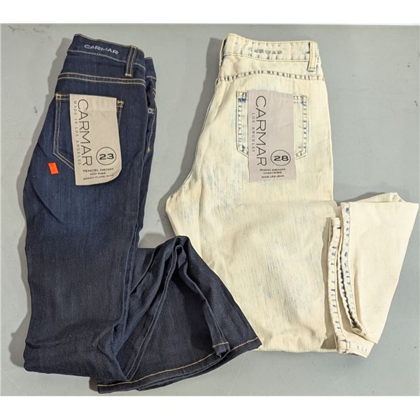 2 Pairs of Carmar Tencel Denim Jeans Made in LA