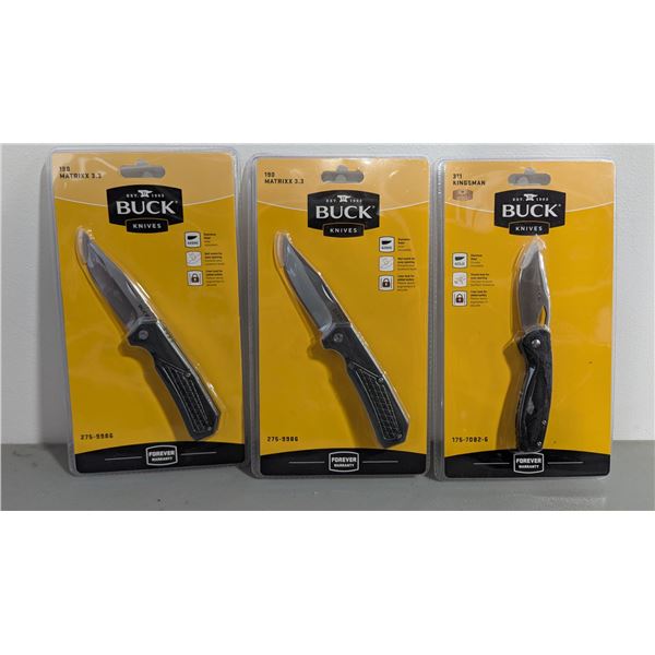 3 New Buck Knives (Matrixx 3.3 & Kingsman)