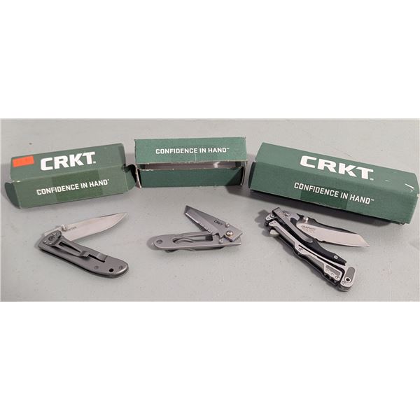 3 CRKT Folding Knives