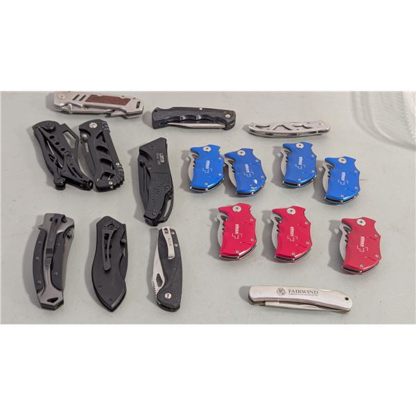 Lot of Assorted Folding Knives