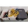 Image 1 : Lot of Storage Bins, Extension Cords and Assorted Tools
