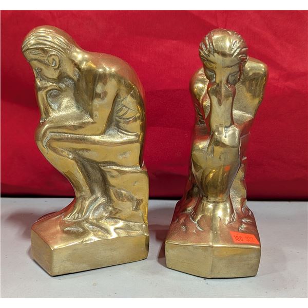 Bronze The Thinker Bookends