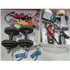 Image 1 : Dumbbell Weight Set, Water Nozzles Staple gun, Surface Cleaners