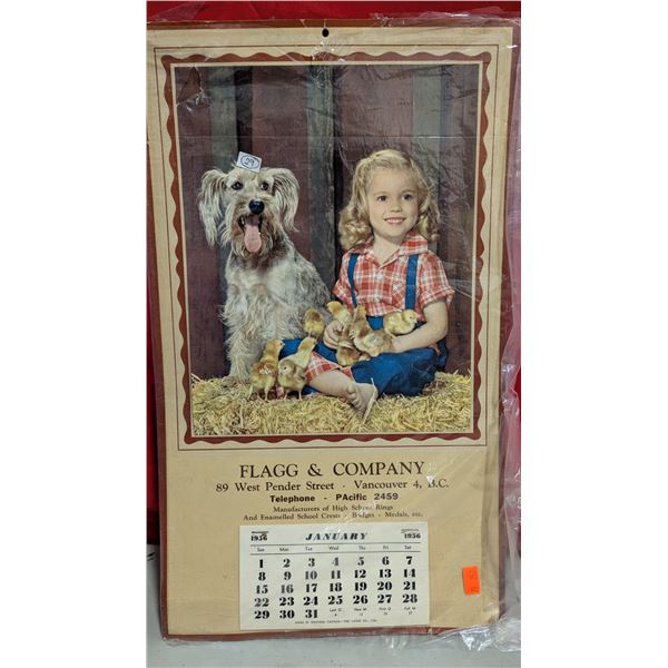 VTG 1956 Flagg  and Company Calendar