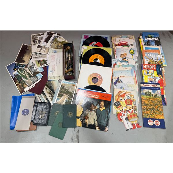 Lot of 45s, VTG Photos and Brochure papers