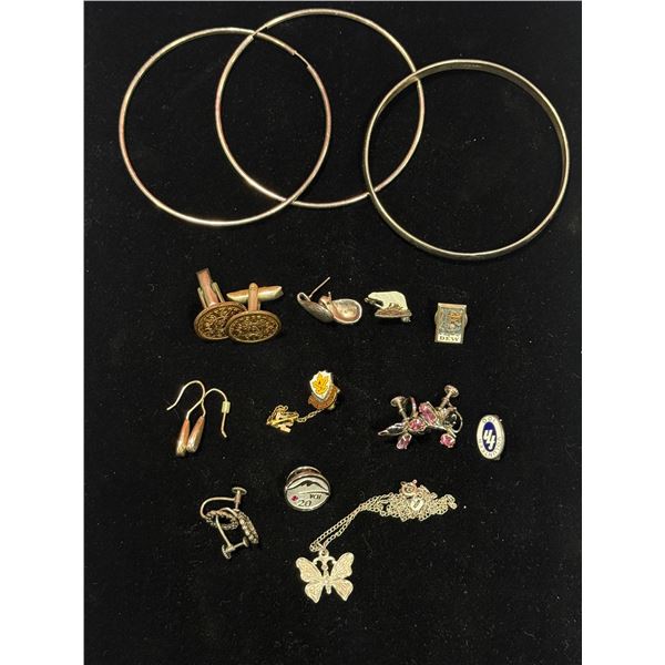 Jewelry Lot: Earrings, Cufflinks