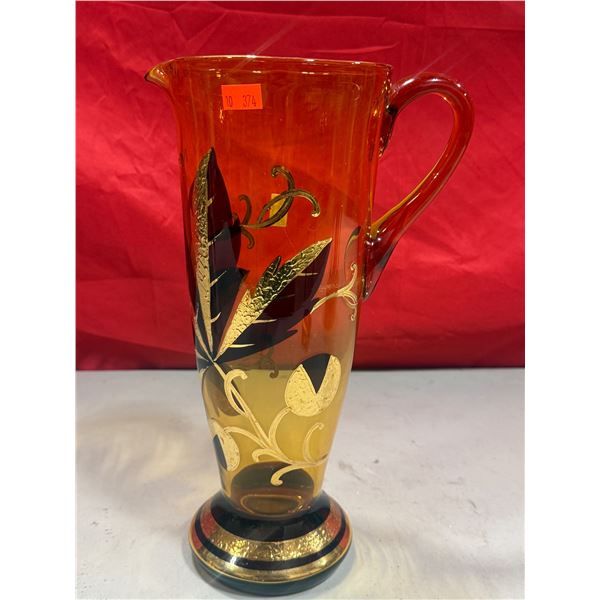 VTG Large 1970s Bohemia Crystal Pitcher
