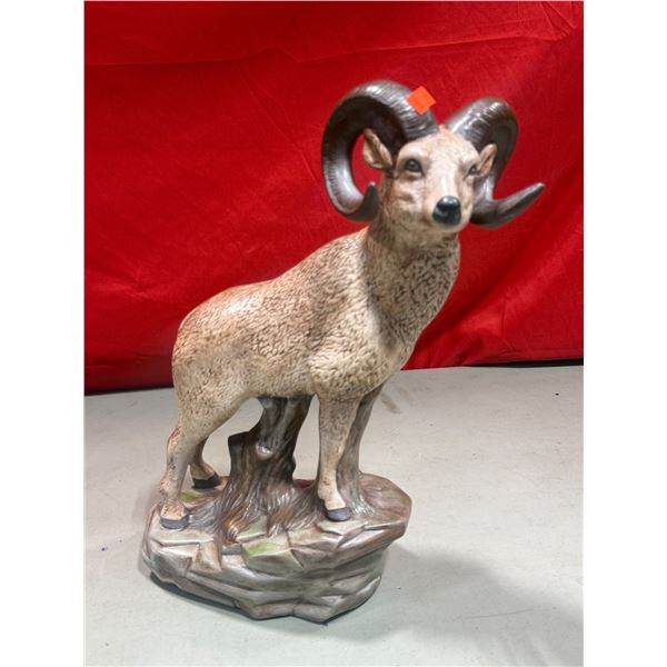 Large Ceramic Big Horn Ram Figure