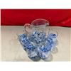 Image 2 : Matching Blue Speckled Pitcher & Glasses Set