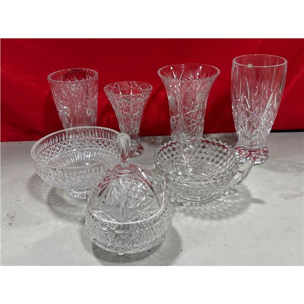 Lot of Assorted Crystal w/ Pinwheel