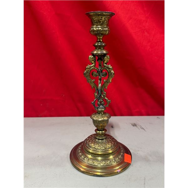 Brass Cherub Candleholder