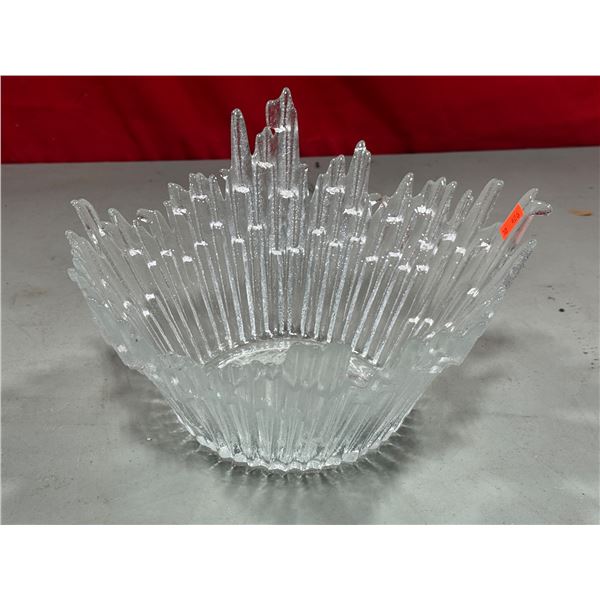 VTG Scandinavian Ice Glass Bowl
