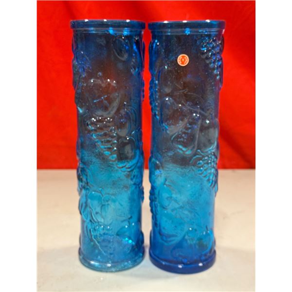 Pair of Italian Empoli Art Glass Vases