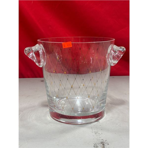 MCM Glass Lattice Pattern Ice Bucket