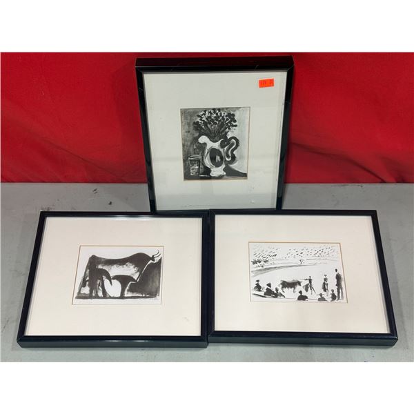 3 Framed Pablo Picasso Prints