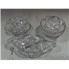 Image 1 : 3 Pinwheel Crystal Dishes