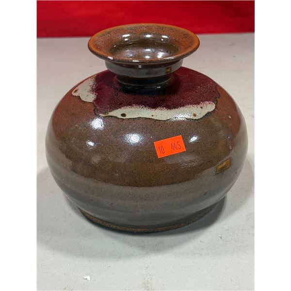 Signed & Glazed Pottery Vase