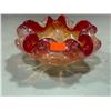 Image 2 : Orange & Red Ruffled Art Glass Bowl