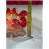 Image 4 : Orange & Red Ruffled Art Glass Bowl