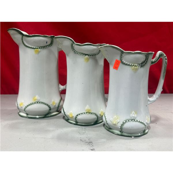 3 T.R. & C. Pitchers Made in England