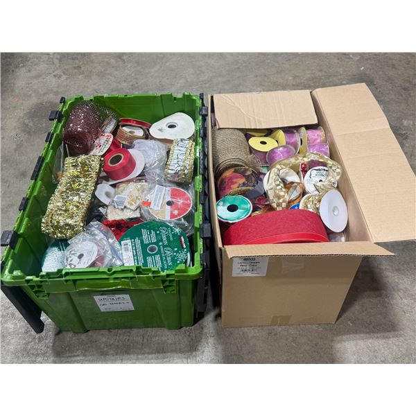 Lot of Assorted Holiday Ribbon