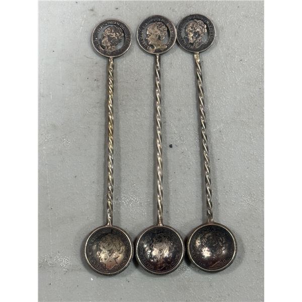 3 1941 Silver Coin Spoons