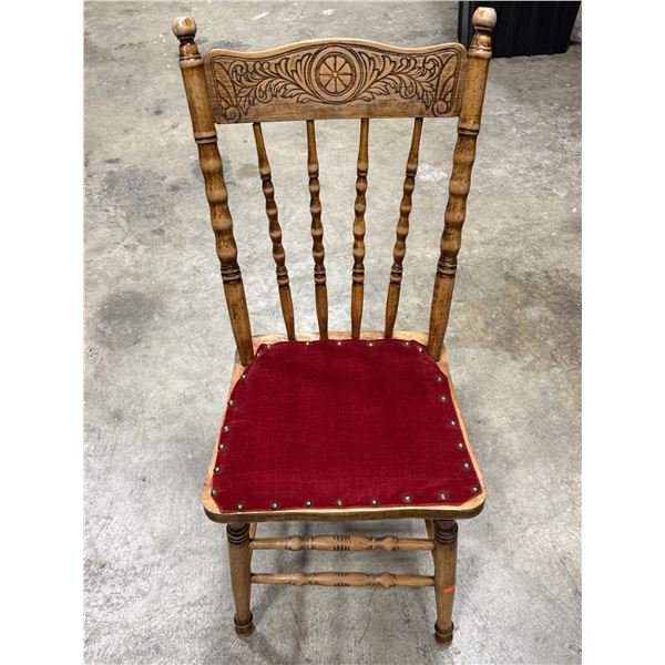 Upholstered Spindle-Back Chair