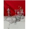 Image 1 : Glass Decanter Lot w/ Pinwheel Crystal