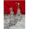 Image 4 : Glass Decanter Lot w/ Pinwheel Crystal