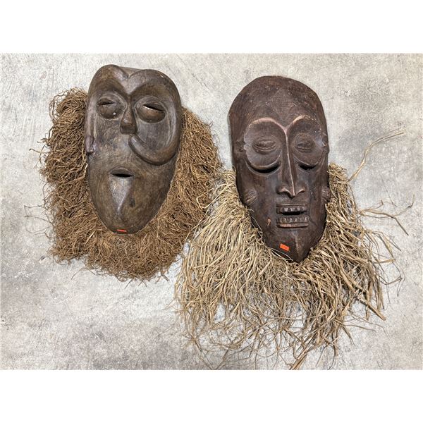 Pair of Handmade African Wall Masks