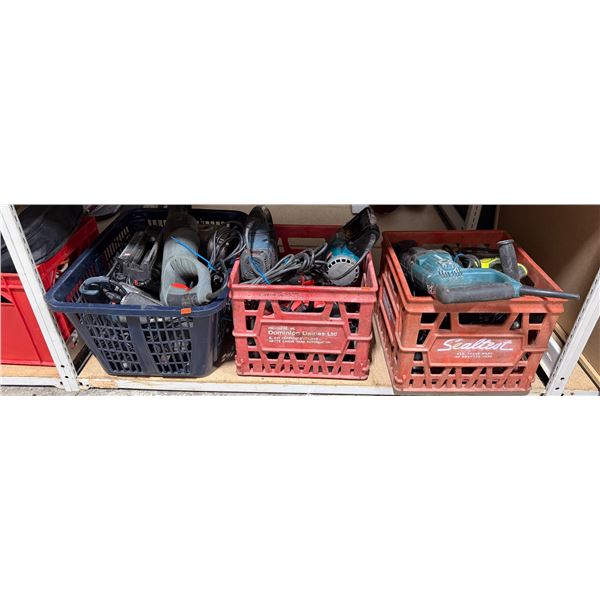 Lot of Assorted Power Tools w/ Nail Gun, Reciprocating Saw, Circular Saw, & More