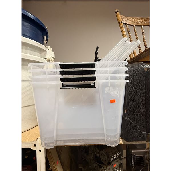 4 Clear Storage Containers w/ Lids