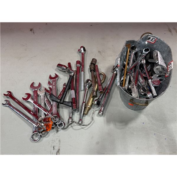 Lot of Mostly Assorted Wrenches w/ Ratchet