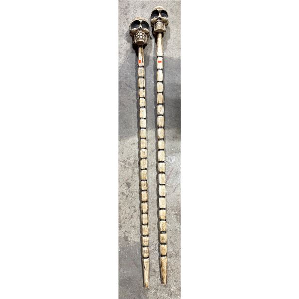 Pair of Skull Staffs