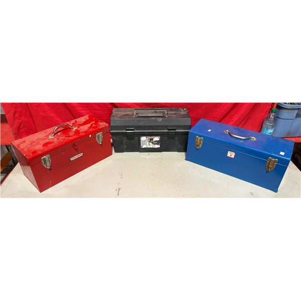 3 Tool Boxes w/ Assorted Tools