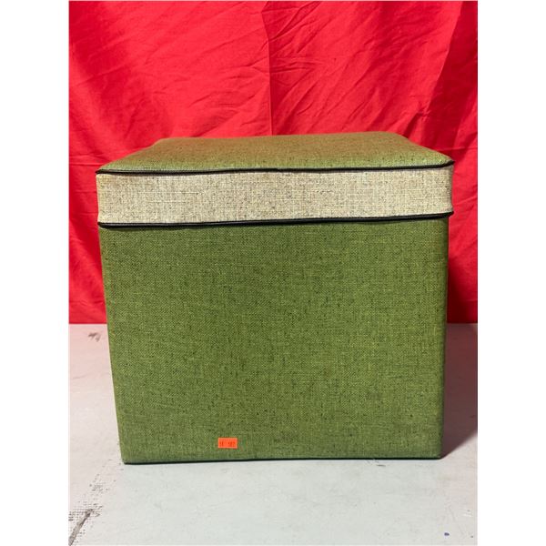 VTG Vinyl Storage Ottoman