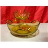 Image 3 : Anchor Hocking Amber Glass Chip & Dip Set