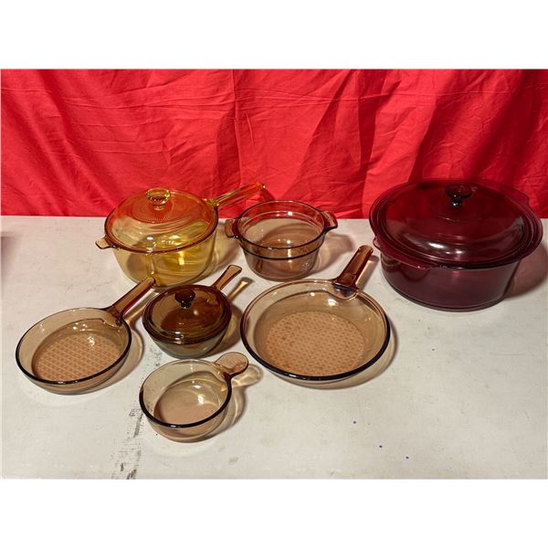 Mostly VTG Amber Glassware Lot