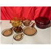 Image 1 : Mostly VTG Amber Glassware Lot