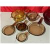 Image 2 : Mostly VTG Amber Glassware Lot