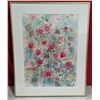 Image 1 : Framed & Signed "Cosmos" Original Watercolor by Mala
