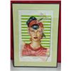 Image 1 : Framed Colorful Cherry Girl Print (Broken Glass)