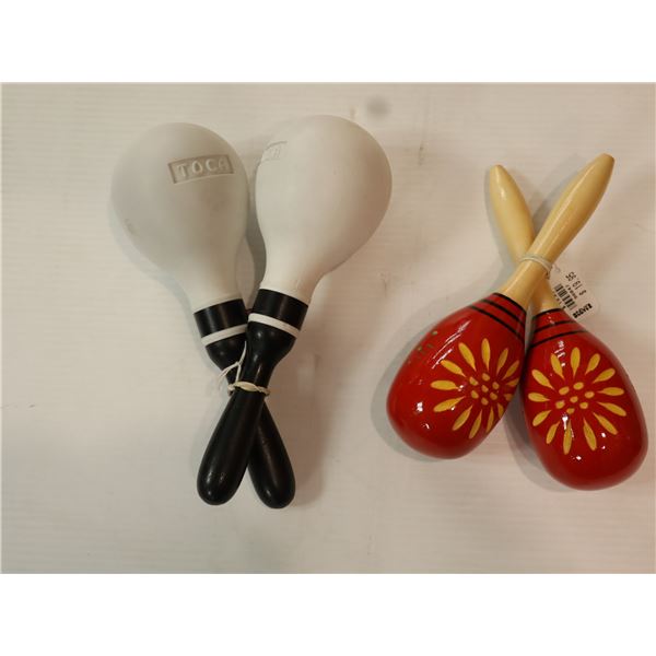 LOT OF 2 ASSORTED MARACAS