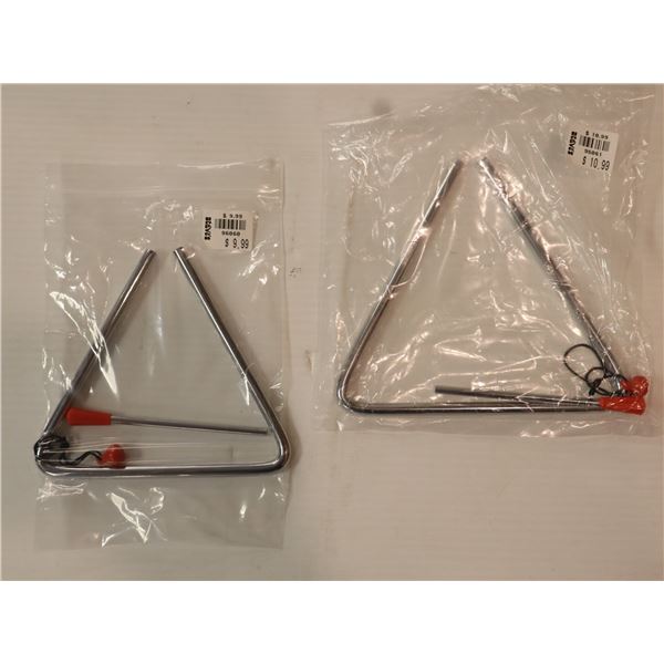 LOT OF 2 ASSORTED TRIANGLES